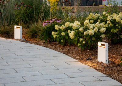 Ambient Lights in garden bed at Porsche Experience Centre Toronto