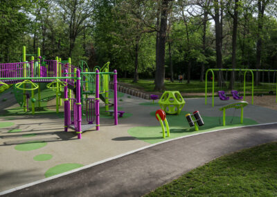 Monkey bars in a playground at Mohawk Park in Brantford