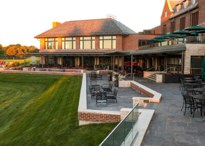 HGCC patio with chairs overlooking the sunset